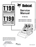 Bobcat T190 Loader Service Manual (6901117) (SN 519311001-519399999)