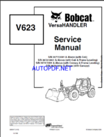 Bobcat V623 VersaHANDLER® TTC, Telescopic Handler Service Manual (6902407) (SN 367213001-367299999)