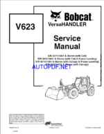 Bobcat V623 VersaHANDLER® TTC, Telescopic Handler Service Manual (6902407) (SN 367511001-367599999)