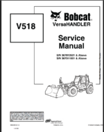 Bobcat V518 VersaHANDLER® TTC, Telescopic Handler Service Manual (6902406) (SN 367012501-367099999)