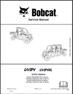 Bobcat UV34XL Utility Vehicle Service Manual (7393733) (SN B53711001-B53799999)