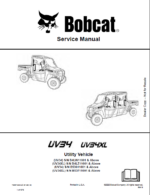 Bobcat UV34XL Utility Vehicle Service Manual (7393733) (SN B4LZ11001-B4LZ99999)