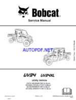 Bobcat T35120 VersaHANDLER® TTC, Telescopic Handler Service Manual (6986766) (SN A8GV11001-A8GV99999)