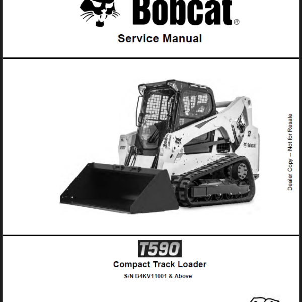 Bobcat T590 Loader Service Manual (7398595) (SN B4KV11001-B4KV99999)