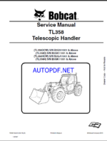 Bobcat TL358 VersaHANDLER® TTC, Telescopic Handler Service Manual (7265615) (SN B3G511001-B3G599999)