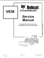 Bobcat VR638 VersaHANDLER® TTC, Telescopic Handler Service Manual (6904755) (SN 356412001-356499999)