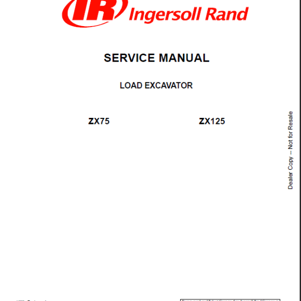 Bobcat ZX125 Excavator Service Manual (22856462)