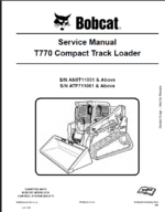 Bobcat T770 Loader Service Manual (6990265) (SN AN8T11001-AN8T99999)
