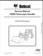 Bobcat T2250 VersaHANDLER® TTC, Telescopic Handler Service Manual (6987147) (SN AC1911001-AC1999999)