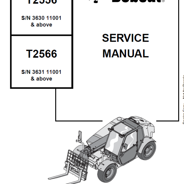 Bobcat T2566 VersaHANDLER® TTC, Telescopic Handler Service Manual (4852210) (SN 363111001-363199999)