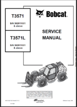 Bobcat T3571 VersaHANDLER® TTC, Telescopic Handler Service Manual (4852150) (SN 362911001-362999999)