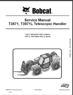 Bobcat T3571 VersaHANDLER® TTC, Telescopic Handler Service Manual (6986765) (SN A8H611001-A8H6999Bobcat T3571 VersaHANDLER® TTC, Telescopic Handler Service Manual (6986765) (SN A8H611001-A8H699999)9)