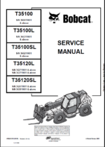 Bobcat T35100 VersaHANDLER® TTC, Telescopic Handler Service Manual (4852240) (SN 366211001-366299999)