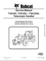 Bobcat T35105 VersaHANDLER® TTC, Telescopic Handler Service Manual (7257231) (SN B3GU11001-B3GU99999)