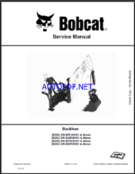 Bobcat Backhoe Attachment, Implement Service Manual (7398840) (SN B57J00101-B57J99999)