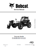 Bobcat T41140 VersaHANDLER® TTC, Telescopic Handler Service Manual (7400390) (SN B51611001-B51699999)