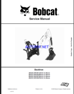Bobcat Backhoe Attachment, Implement Service Manual (7398840) (SN B53F00101-B53F99999)