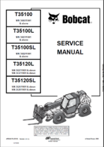Bobcat T35120 VersaHANDLER® TTC, Telescopic Handler Service Manual (4852240) (SN 362711001-362799999)