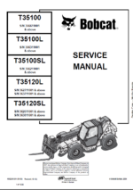 Bobcat T35120 VersaHANDLER® TTC, Telescopic Handler Service Manual (4852240) (SN 363711001-363799999)