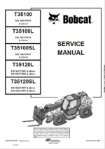 Bobcat T35120 VersaHANDLER® TTC, Telescopic Handler Service Manual (4852240) (SN 363811001-363899999)