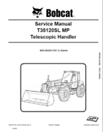 Bobcat T35120 VersaHANDLER® TTC, Telescopic Handler Service Manual (6986767) (SN A8GS11001-A8GS99999)