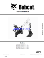 Bobcat Backhoe Attachment, Implement Service Manual (7398840) (SN B52R00101-B52R99999)