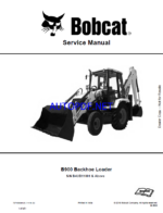 Bobcat B900 Backhoe Loader Service Manual (7371580) (SN B4UB11001-B4UB99999)