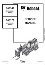 Bobcat T40140 VersaHANDLER® TTC, Telescopic Handler Service Manual (4950145) (SN 363212001-363299999)