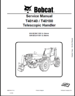 Bobcat T40140 VersaHANDLER® TTC, Telescopic Handler Service Manual (6990783) (SN B33H11001-B33H99999)