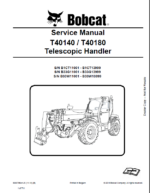 Bobcat T40140 VersaHANDLER® TTC, Telescopic Handler Service Manual (6990786) (SN B1CT11001-B1CT13999)