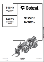 Bobcat T40170 VersaHANDLER® TTC, Telescopic Handler Service Manual (4950145) (SN 363312001-363399999)