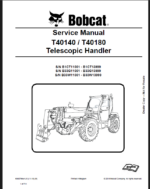 Bobcat T40180 VersaHANDLER® TTC, Telescopic Handler Service Manual (6990786) (SN B33G11001-B33G13999)