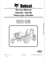 Bobcat T40180 VersaHANDLER® TTC, Telescopic Handler Service Manual (6990786) (SN B33W11001-B33W13999)