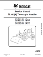 Bobcat TL360 VersaHANDLER® TTC, Telescopic Handler Service Manual (6990100) (SN AN6H11001-AN6H99999)