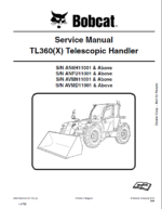 Bobcat TL360 VersaHANDLER® TTC, Telescopic Handler Service Manual (6990100) (SN AVMD11001-AVMD99999)