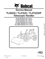 Bobcat TL360 VersaHANDLER® TTC, Telescopic Handler Service Manual (6990790) (SN B35811001-B35899999)