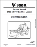 Bobcat B750 Backhoe Loader Service Manual (7310058) (SN B4BM11001-B4BM99999)
