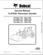 Bobcat TL470 VersaHANDLER® TTC, Telescopic Handler Service Manual (6990103) (SN ANL711001-ANL713999)