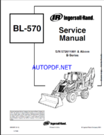 Bobcat BL570 Backhoe Loader Service Manual (6903097) (SN 572611001-572699999)