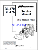 Bobcat BL475 Backhoe Loader Service Manual (6902018) (SN 571911001-571999999)