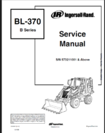 Bobcat BL370 Backhoe Loader Service Manual (22535801) (SN 573211001-573299999)