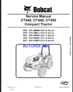 Bobcat CT440 Compact Tractor Service Manual (6987079) (SN ABHE11001-ABHE99999)