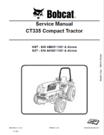 Bobcat CT335 Compact Tractor Service Manual (6987078) (SN ABH811001-ABH899999)