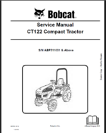 Bobcat CT122 Compact Tractor Service Manual (6987028) (SN ABF511001-ABF599999)