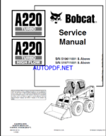 Bobcat A220 Loader Service Manual (6901245) (SN 519611001-519699999)