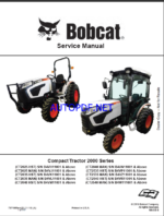 Bobcat CT2025 Compact Tractor Service Manual (7371865) (SN B4VJ11001-B4VJ99999)
