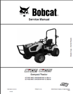 Bobcat CT1025 Compact Tractor Service Manual (7408015) (SN B54911001-B54999999)