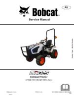 Bobcat CT1025 Compact Tractor Service Manual (7398893) (SN B4Z911001-B4Z999999)