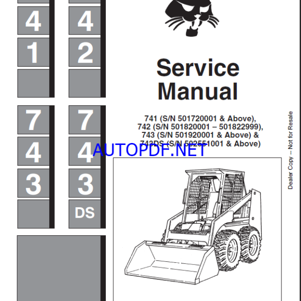 Bobcat 742 Loader Service Manual (6566109) (SN 501811001-501899999)