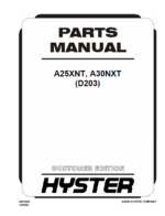 Hyster A25XNT, A30NXT (D203) Forklift Parts Manual